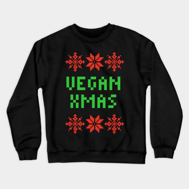 Vegan Xmas - Ugly Christmas Sweater Style Crewneck Sweatshirt by isstgeschichte